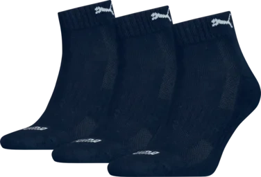 Puma 3pk Cushioned Quarter Sock Marine 39/42