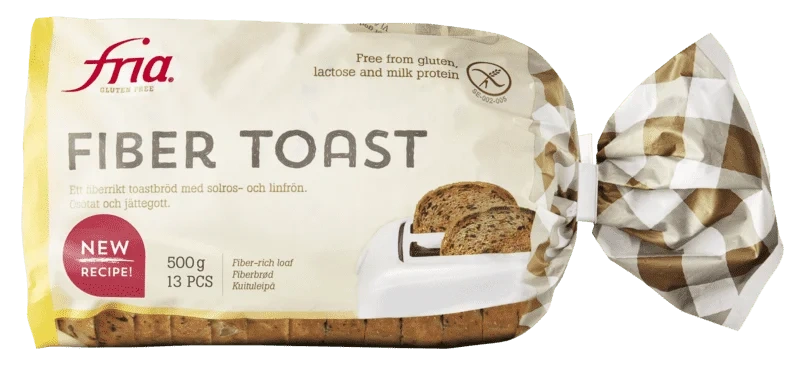 Fiber Toast Brød Skåret Glutenfri 500g