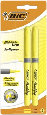 Bic Highlighter-penn Gul Pakke med 2