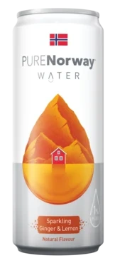 Pure Norway Water Sparkling Ginger & Lemon 0,33l