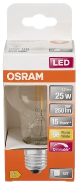 Led cl A 25 Dimbar Klar E27
