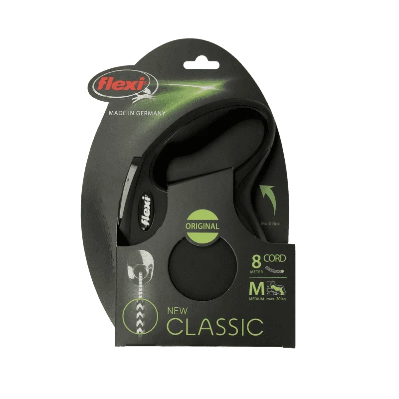 Flexi New Classic Cord Svart 5m S