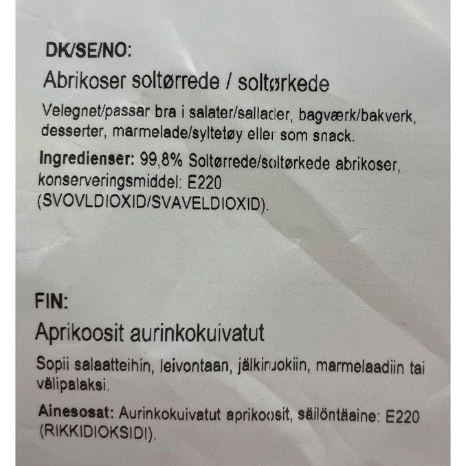 Torkade Aprikoser