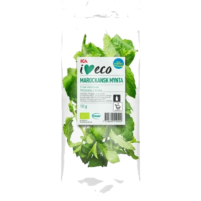 Marockansk Mynta flowpack 10g Ekologisk Klass 1 ICA I love eco