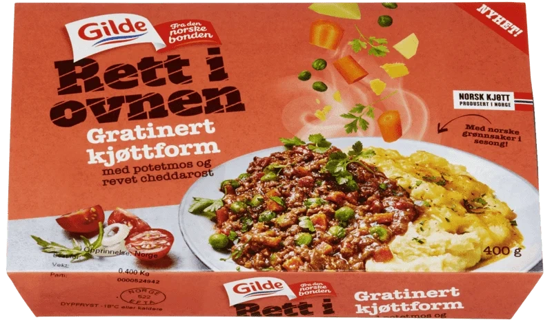 Gilde Rett i Ovnen Kjøttgryte med Potetmos 400g