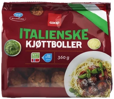 Coop Italienske Kjøttboller 360g