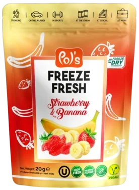 Pol's Freeze Dried Strawberry & Banana 20g
