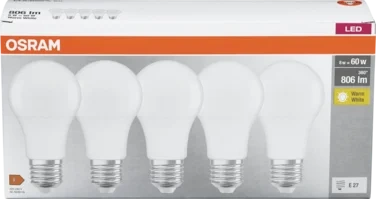 Led Lyspære cl A Matt 60 8w E27 5-pk