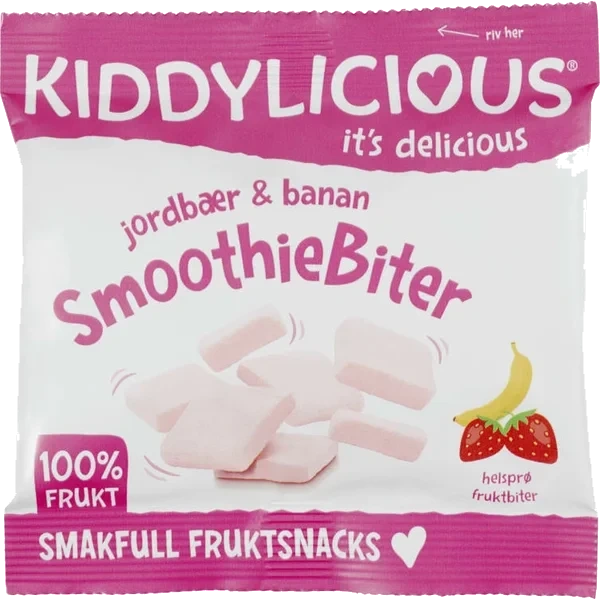 Smoothie Biter Jordbær&banan 16x6g Kiddylic
