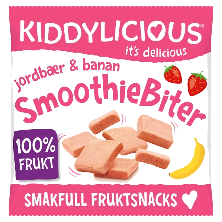 Smoothie Biter Jordbær&banan 16x6g Kiddylic
