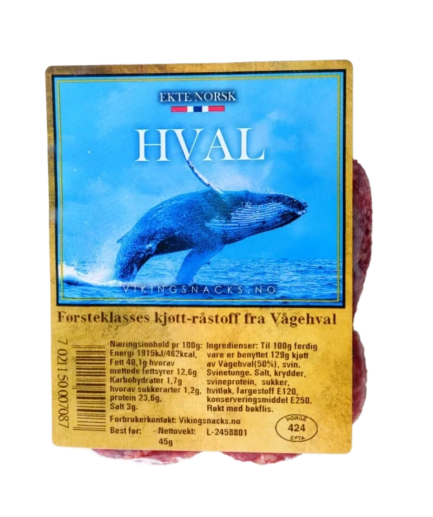 Hvalpølse 45g Vikingsnacks