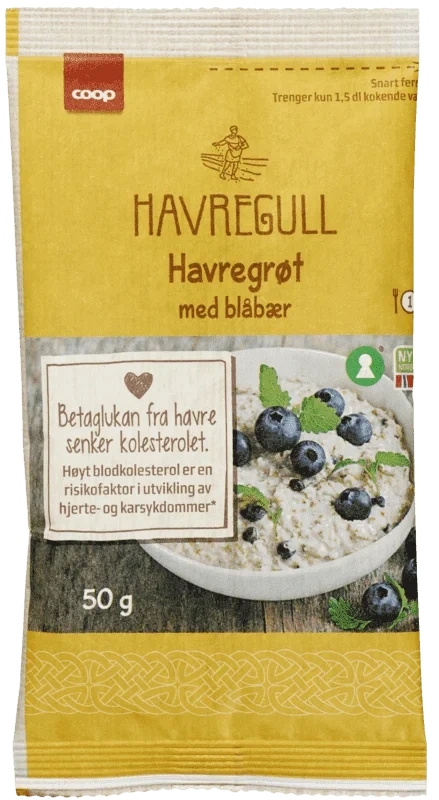 Coop Havregull Grøt med Blåbær 50g