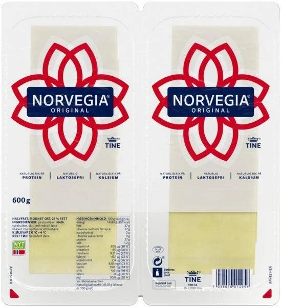 Norvegia Hotellbrett 600g Tine