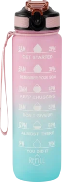 Drikkeflaske Light Pink & Blue 1000ml Hollywood Motivational Bottle