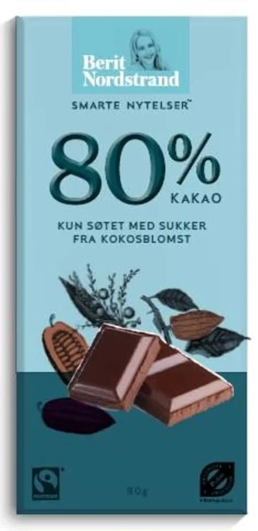 Berit Sjokolade 80% Kakao