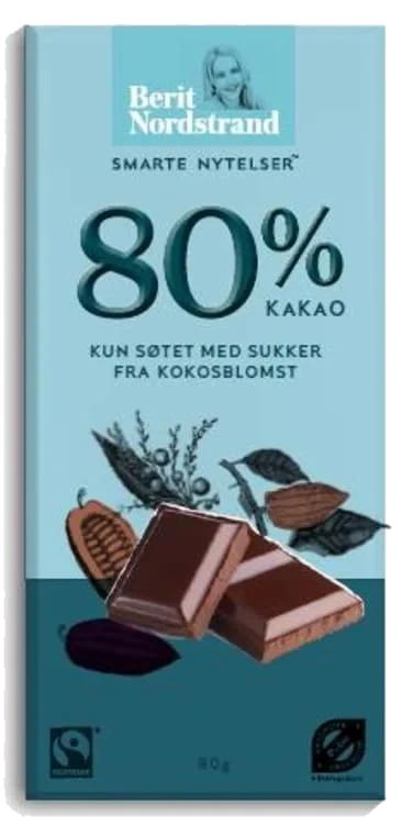 Berit Sjokolade 80% Kakao