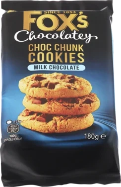 Fox's Cookies Melkesjokolade 180g Burton's