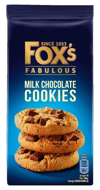 Fox's Cookies Melkesjokolade 180g Burton's
