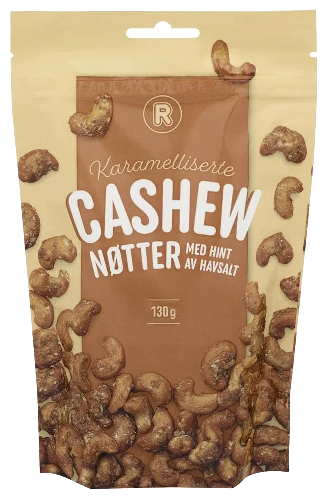 Karamelliserte cashewnøtter med hint av salt