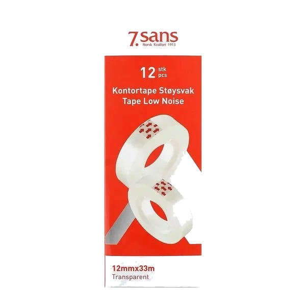 Kontortape Transparent 12-pk