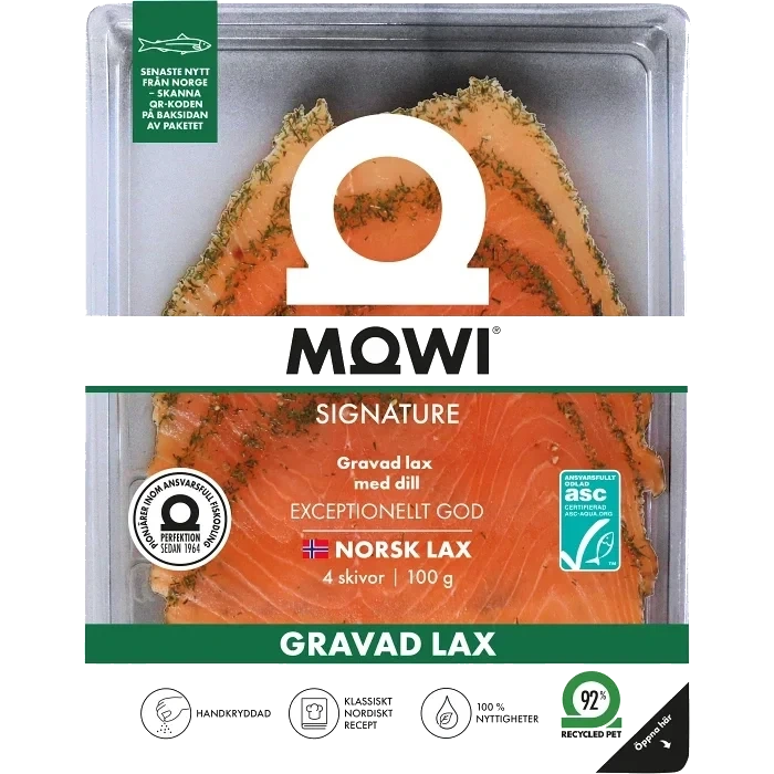 Lax Gravad Skivad 100g Mowi