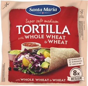 Tortilla Whole Wheat Medium (8-pack) 320g Santa Maria