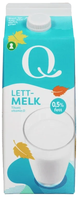 Lettmelk 0,5% 1,75l Q