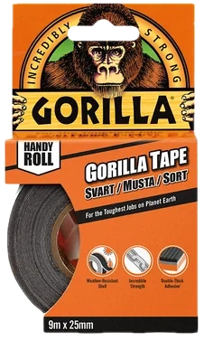 Gorilla Tape Svart Handyroll 25mm