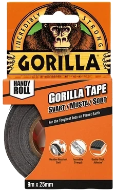Gorilla Tape Svart Handyroll 25mm