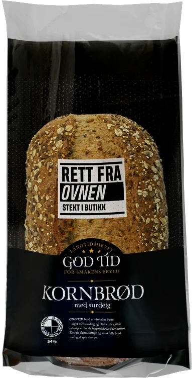 Rett Fra Ovnen God Tid Kornbrød 700 g Bakeoff Kløverbakeriet