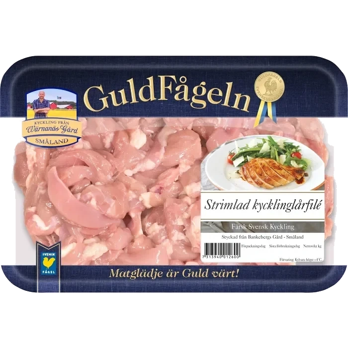 Kycklinglårfilé Färsk Strimlad 600g Guldfågeln