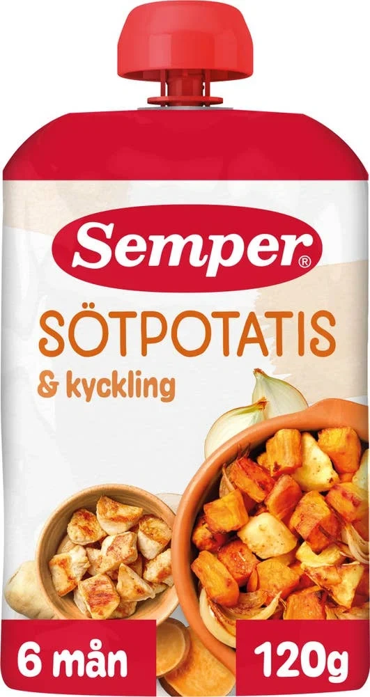 Klämmis Sötpotatis & Kyckling 6M