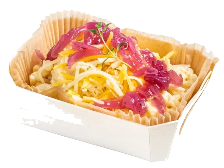 Mac'n Cheese m/Ost og Syltet Rødløk pr stykk