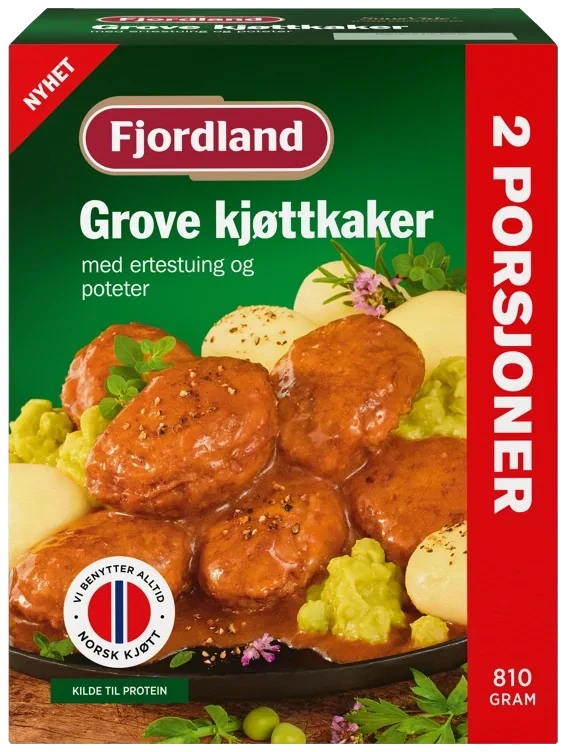 Grove Kjøttkaker i Brun Saus 810g Fjordland