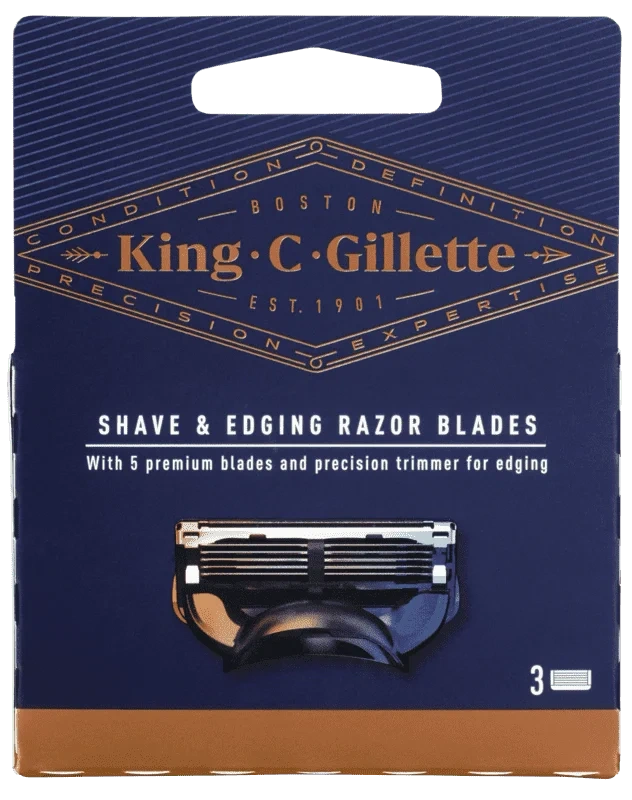 King C Gillette Barberblader Shave & Edge 3pk
