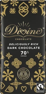 70% Dark Fairtrade Chocolate 90g Divine