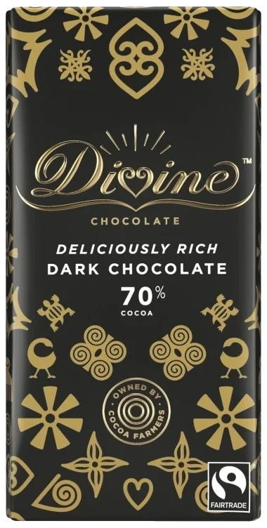 Divine Chocolate 70% Dark 90g