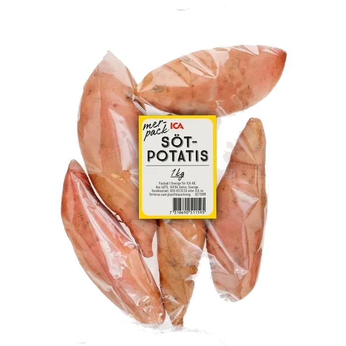 Sötpotatis Mer Pack 1kg Klass 1 ICA