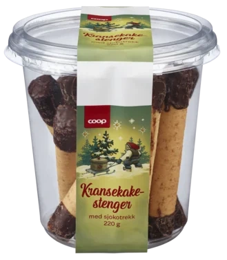 Coop Kransekakestenger med Sjokolade 220g