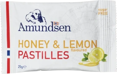 Amundsen Pastilles Honey And Lemon Gir Frisk Pust