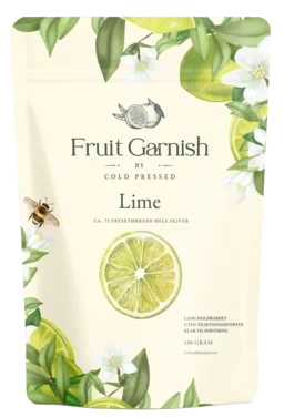 Lime, Frysetørkede Hele Skiver. 75 stk / 100g - Fruit Garnish By Cold Pressed