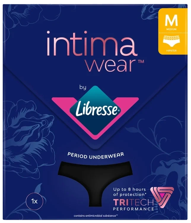 Libresse Intimawear Menstruse Hipster Black Str m