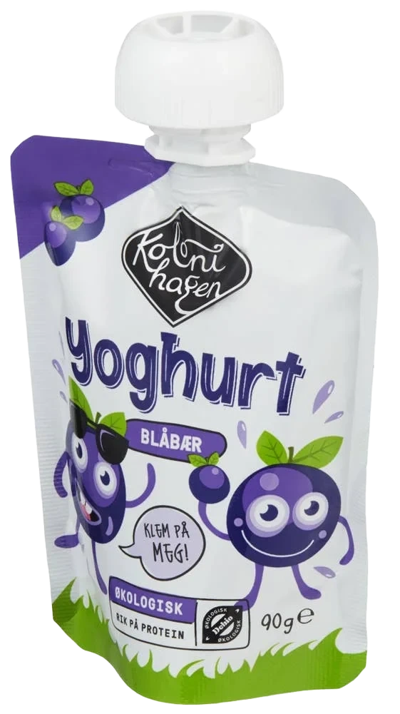 Klemmeyoghurt blåbær
