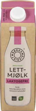 Lettmjølk laktosefri 1,2% fett økol.  1l