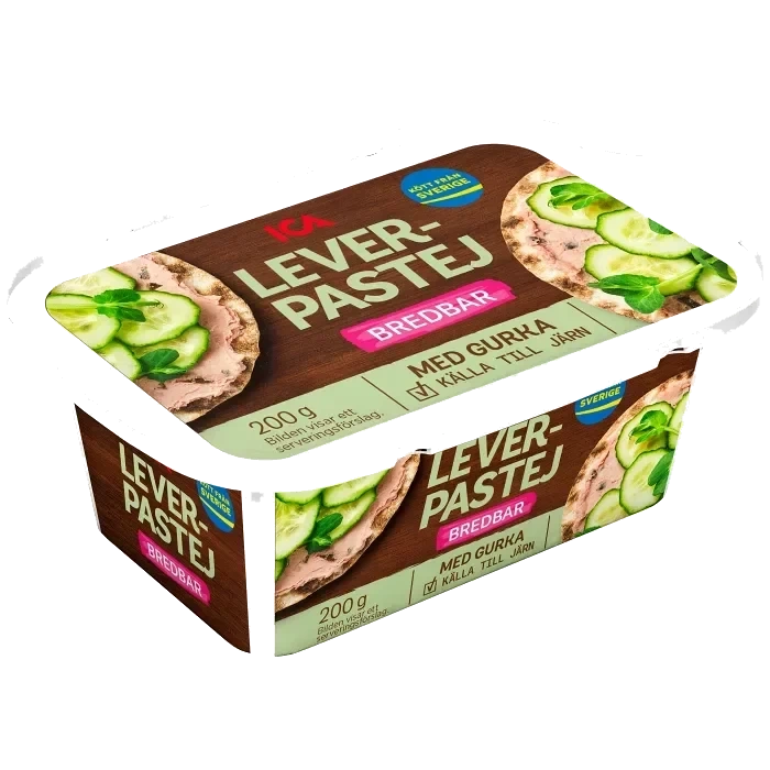 Leverapastej med gurka Bredbar 200g ICA