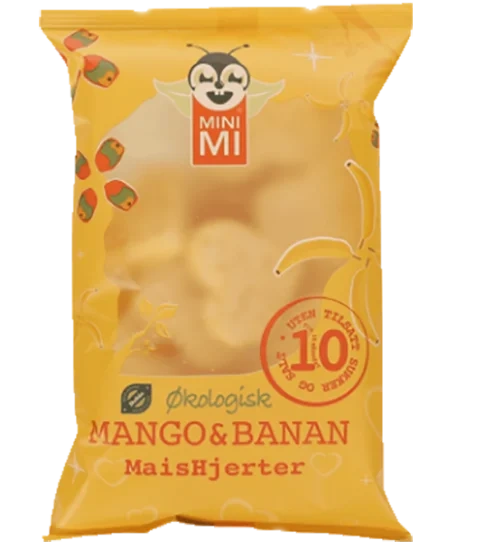 Maishjerter Øko Mango&Banan 30g