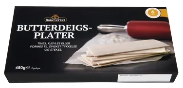 Butterdeigsplater 75gx6stk Bakeverket