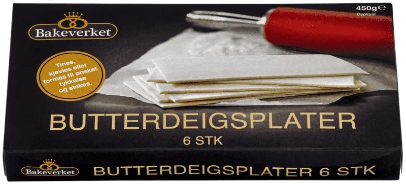 Butterdeigsplater 75gx6stk Bakeverket