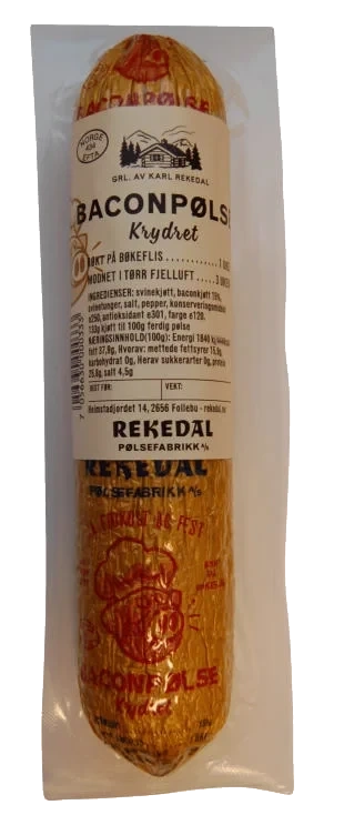 Baconpølse 275g Rekedal