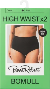 Truse High Waist Cotton X2 Black S Pierre Robert